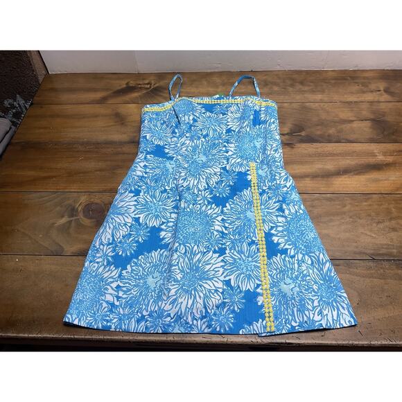 Lilly Pulitzer Ariel Blue Lion In The Sun Jesse Romper Size 10 NWT - Picture 1 of 16